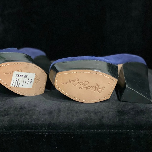 ALICE + OLIVIA Suede Platform Wedge Loafer - Navy - Picture 11 of 13